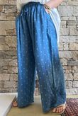 Essential Summer Chambray Spot Wide Leg Pant Mid